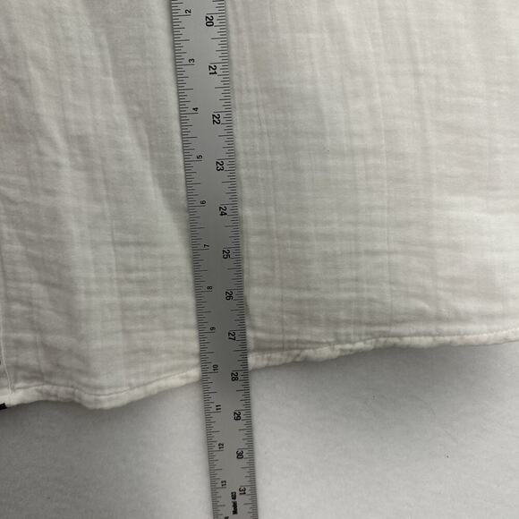 Lane Bryant Top Womens 18 White Gauzy Embroidered Tasseled Cottagecore Boho - Picture 10 of 14